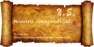 Novotni Seherezádé névjegykártya